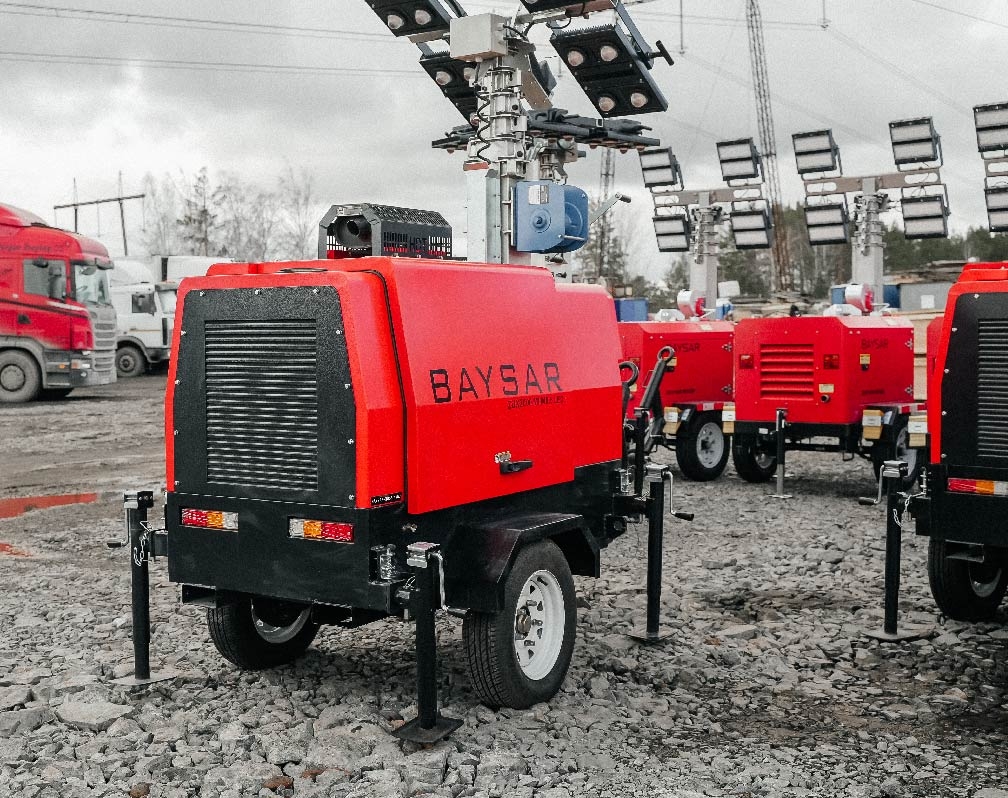 Осветительная мачта BAYSAR DM-16 со встроенным генератором 8 кВт